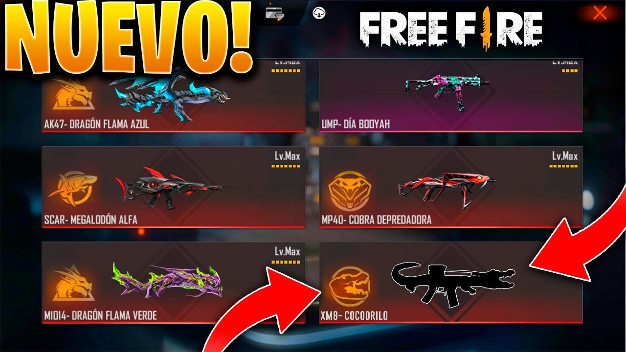 Armas Evolutivas en Free Fire